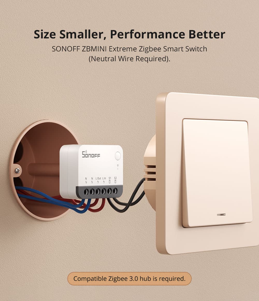 SONOFF ZBMINI R2 Extreme Zigbee Smart Switch (Neutral Wire Required)