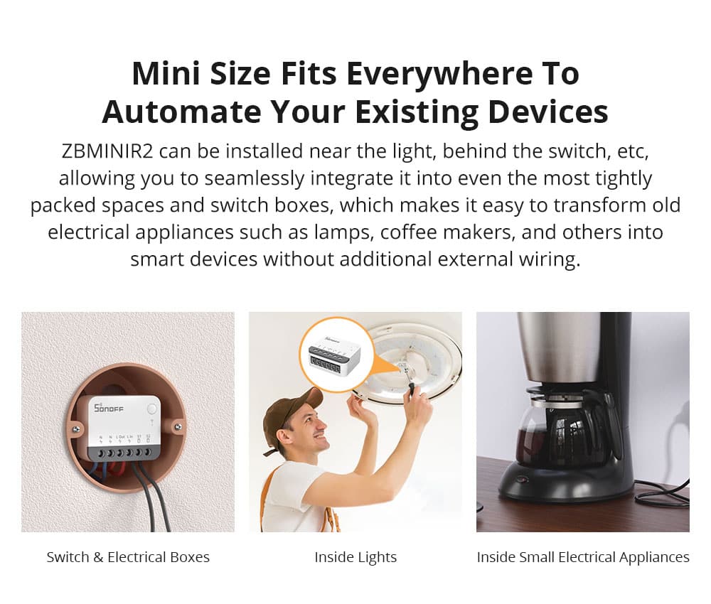 SONOFF ZBMINI R2 Extreme Zigbee Smart Switch (Neutral Wire Required)