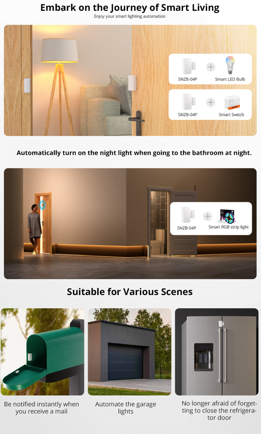 SONOFF Zigbee Door Window Sensor SNZB-04P (Battery included)