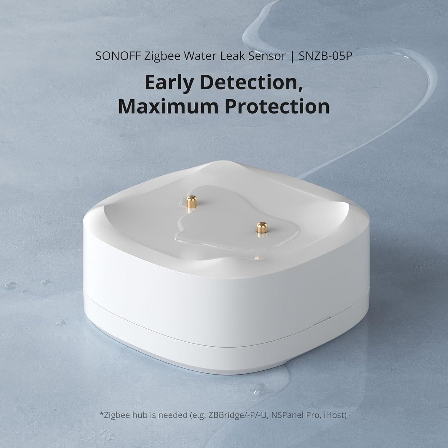 SONOFF Zigbee Water Leak Sensor SNZB-05P & Detection Cable