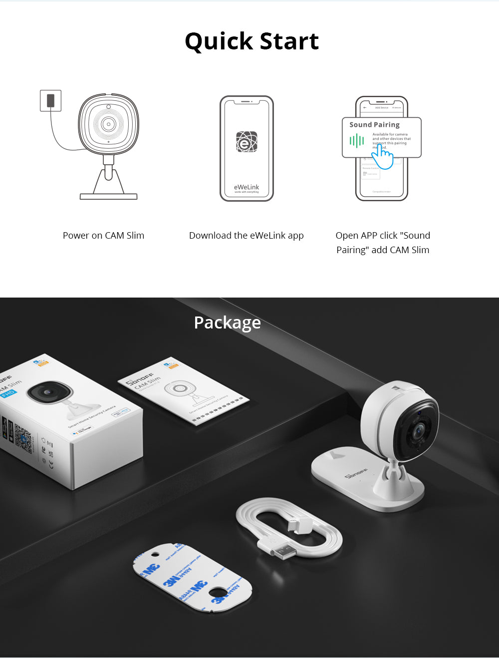SONOFF CAM Slim Wi-Fi Smart Security Camera