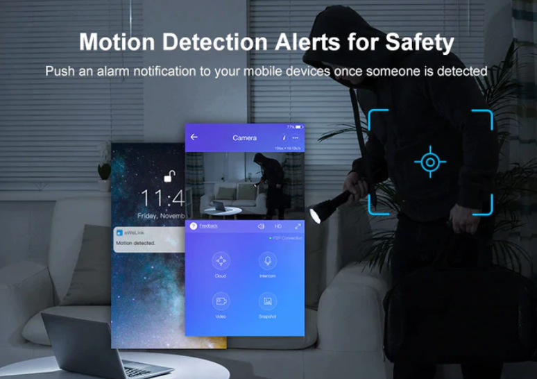 SONOFF GK-200MP2-B Wi-Fi Wireless IP Security Camera