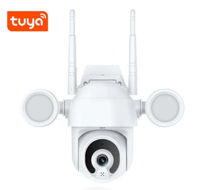 WIFI CONTROL SMART LIFE TUYA WATERPROOF OUTDOOR 5MP HD PTZ FLOODLIGHT CCTV CAMERA