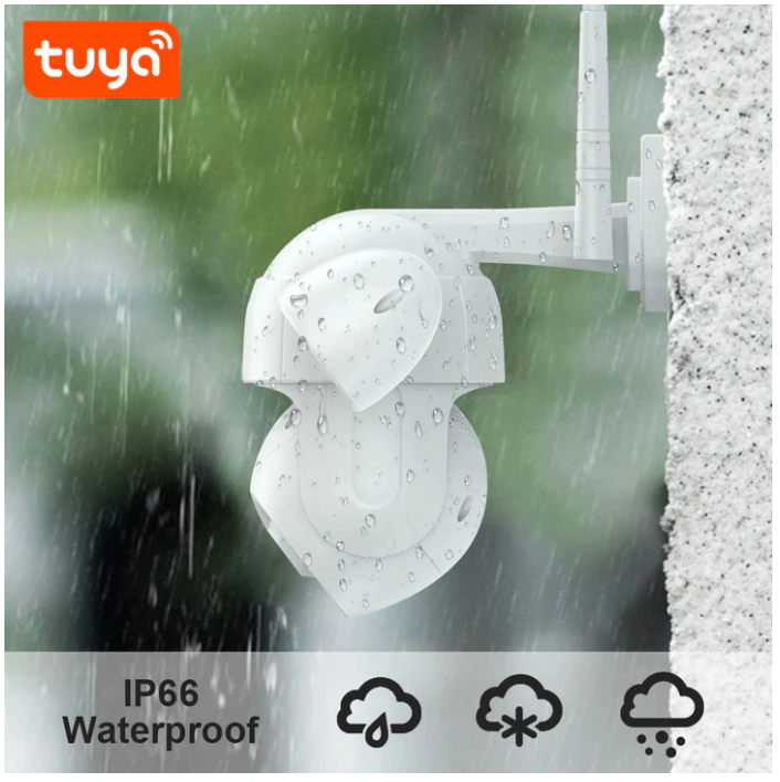 WIFI CONTROL SMART LIFE TUYA WATERPROOF OUTDOOR 5MP HD PTZ FLOODLIGHT CCTV CAMERA