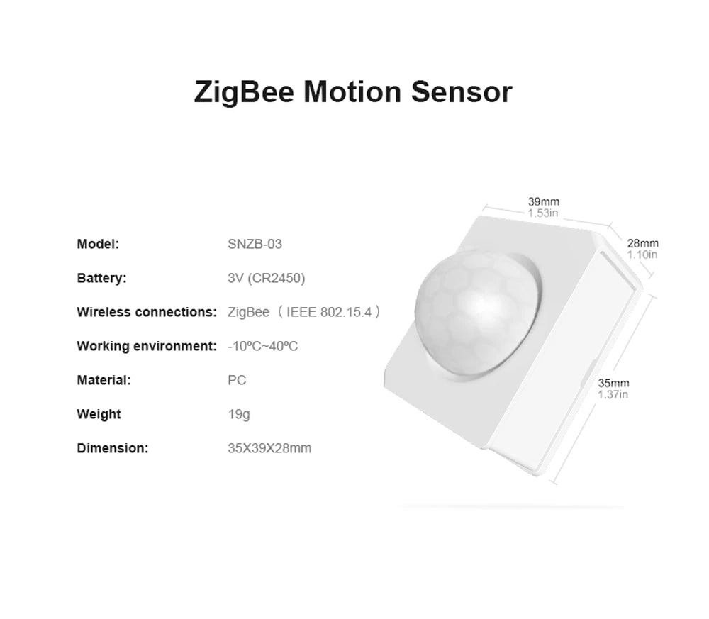 Sonoff Zigbee Motion Sensor