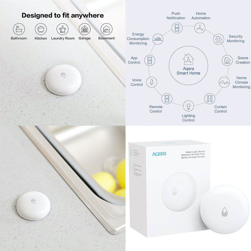 Aqara Water Leak Sensor - Security & Home Automation (REQUIRES AQARA HUB)