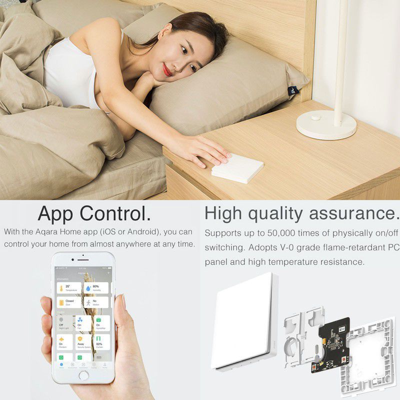 Aqara Wireless Remote Double Switch H1 - Smart Home, REQUIRES AQARA HUB