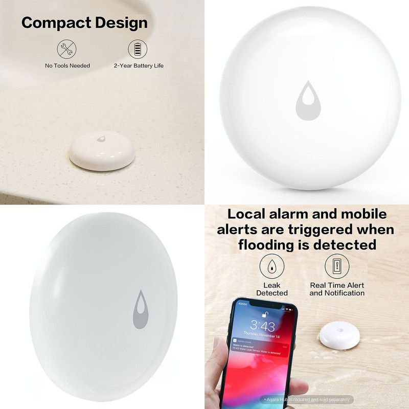 Aqara Water Leak Sensor - Security & Home Automation (REQUIRES AQARA HUB)