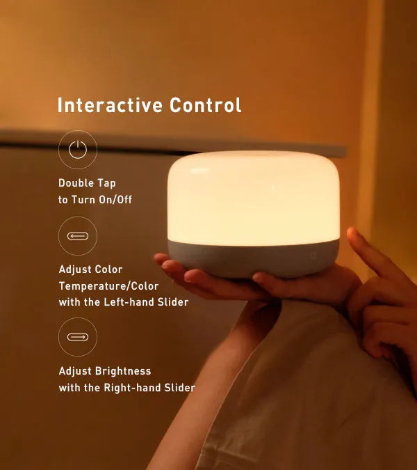 Yeelight LED Bedside Lamp D2 - RGB Coloured Smart Light Small & Versitile