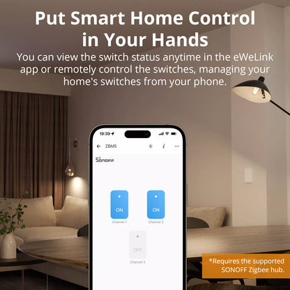 SONOFF Zigbee Smart Wall Switch ZBM5 – No Neutral