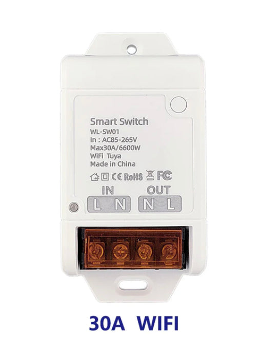 Smart Life Tuya WIFI 1CH 30A 6600W 6.6KW Switch Circuit Breaker Relay