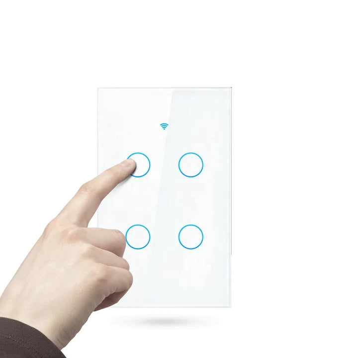 WIFI CONTROL SMART LIFE TUYA 4CH US LED NO NEUTRAL SMART SWITCH WITH RF433MHZ
