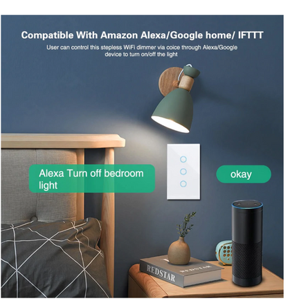 EACHEN WiFi Smart Touch Switch-L-RF-US - (NO NEUTRAL REQUIRED) (EWelink APP)