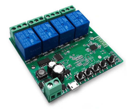 WiFi /RF Inching Relay Momentary/Self-Locking/Interlock Switch Module (ST-DC4)