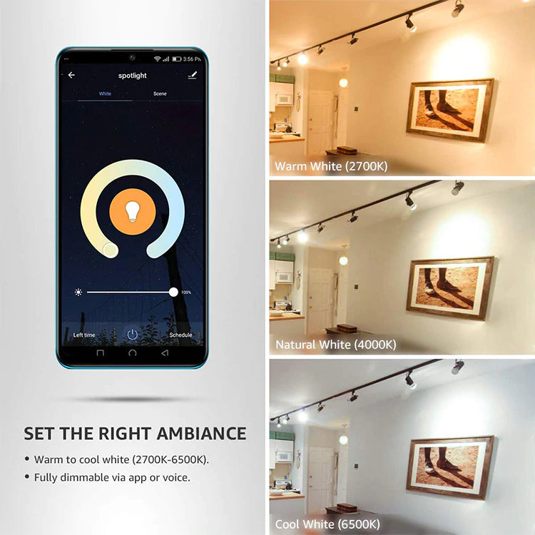WIFI CONTROL SMART LIFE TUYA RGB CCT 5W GU10 LED DOWNLIGHT BULB